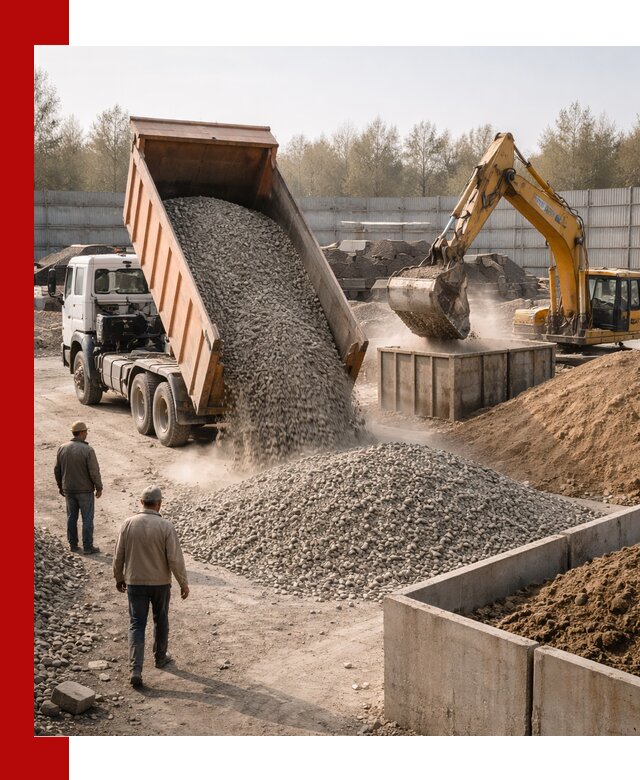 Доставка нерудных материалов с погрузкой и разгрузкой в Чусовой