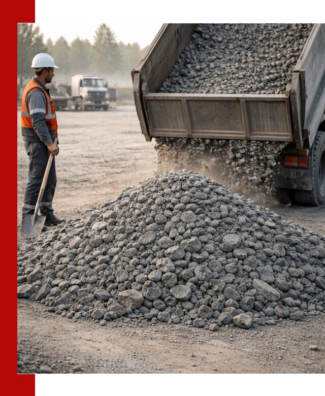 Гранитный щебень фракции 100–201 для строительства в Чусовой