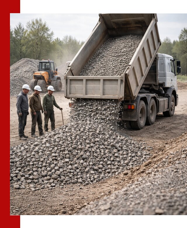 Доставка гравийного щебня фракции 70-120 в Чусовой