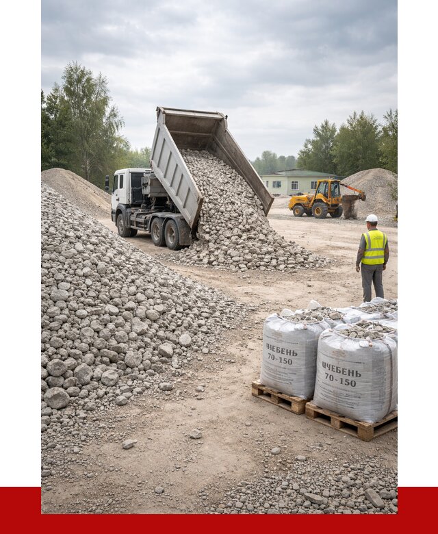 Известняковый щебень фракция 70-150 в Чусовой от 1306 р. | ПРОНЕРУДЧсв