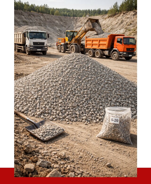 Доломитовый щебень фр. 5-20 в Чусовой от 4388 р. | ПРОНЕРУДЧсв
