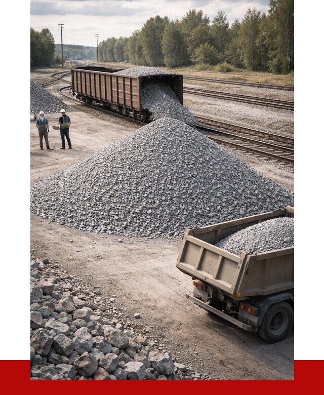 Железнодорожный щебень 20-60 в Чусовой от 1776 р. | ПРОНЕРУДЧсв