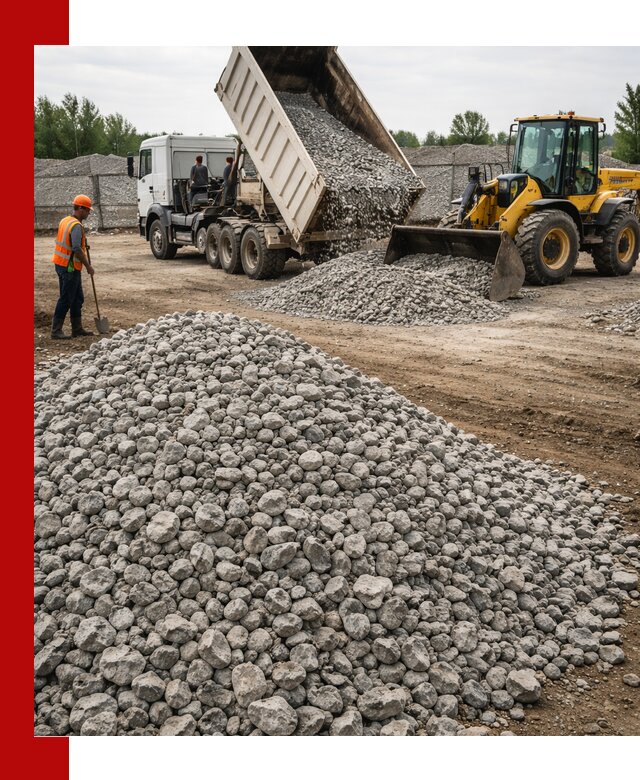 Доставка бетонного щебня фракции 40-70 в Чусовой