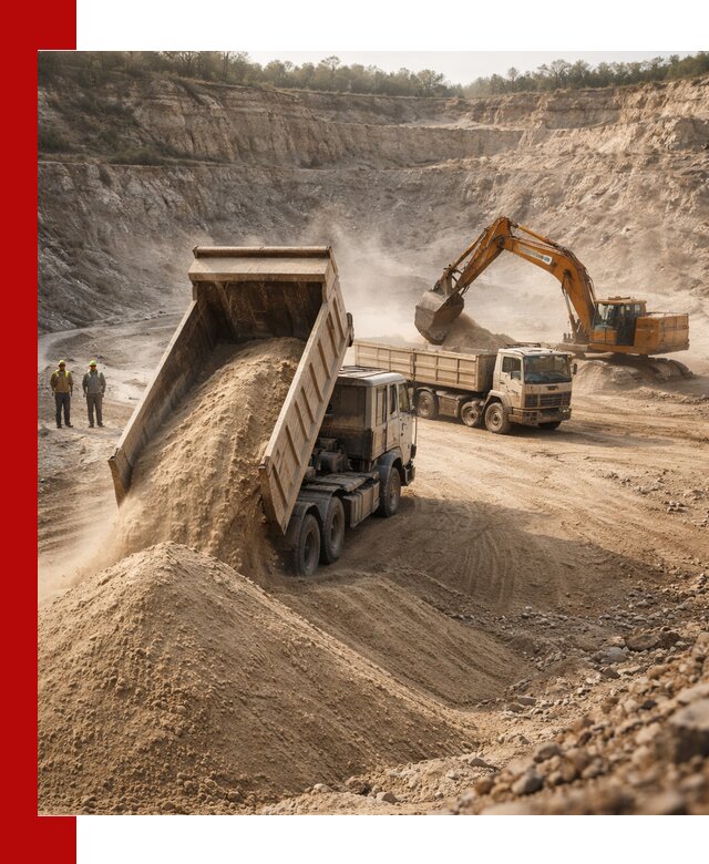 Карьерный песок навалом с доставкой в Чусовой