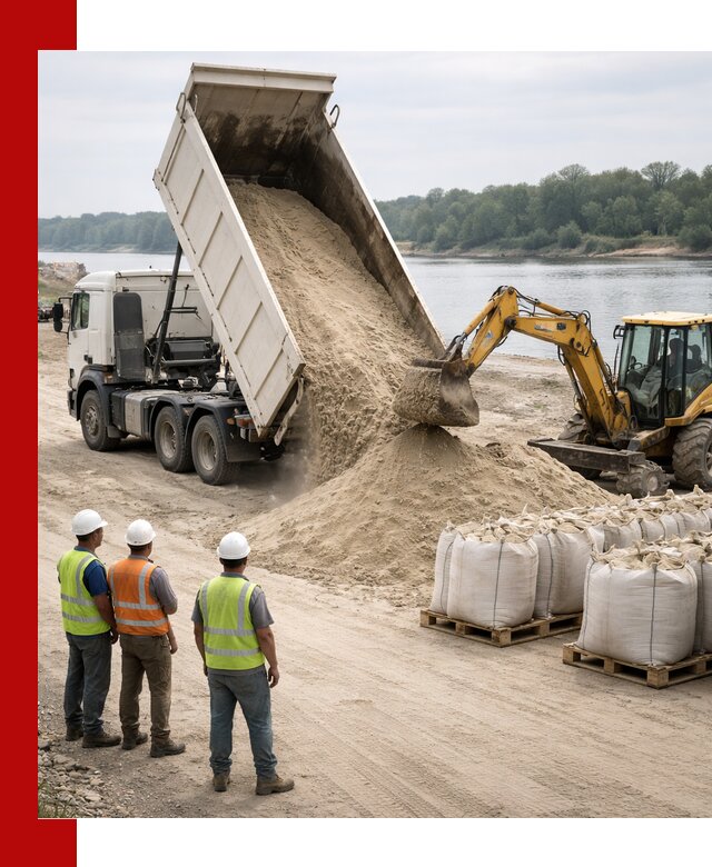 Доставка речного песка в Чусовой самосвалами и погрузкой