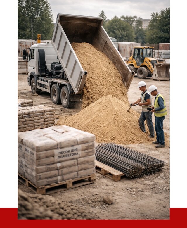 Песок для бетона в Чусовой от 2612 р. с доставкой, ПРОНЕРУДЧсв
