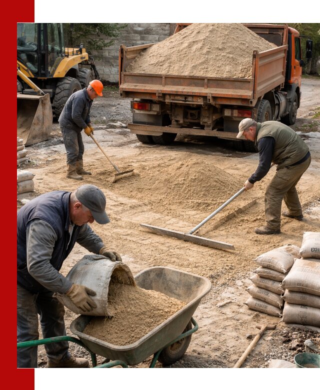 Поставка песка для стяжки в Чусовой с быстрой доставкой