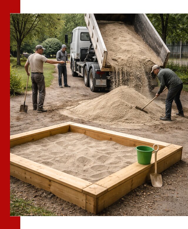 Песок для песочницы с доставкой в Чусовой недорого и чистый