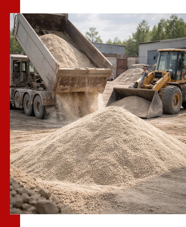 Кварцевый песок с доставкой в Чусовой для строительных работ