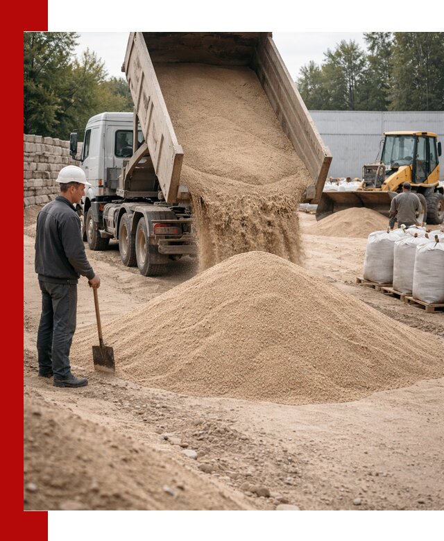 Кварцевый песок фракция 0–3 мм с доставкой в Чусовой