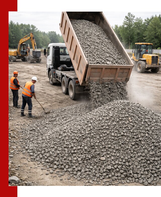 Доставка гравия фракции 40-70 в Чусовой оптом и в розницу