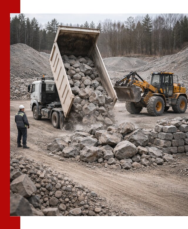 Доставка и продажа бутового гранитного камня в Чусовой