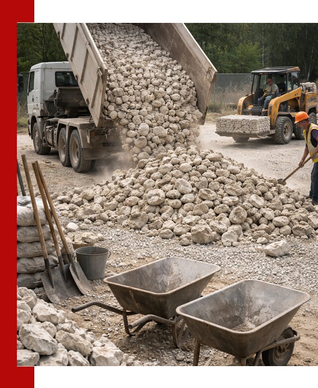 Доставка и продажа бутового известнякового камня в Чусовой