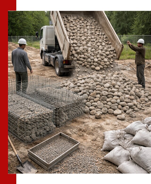 Камень для габионов фракция 70–151 в Чусовой