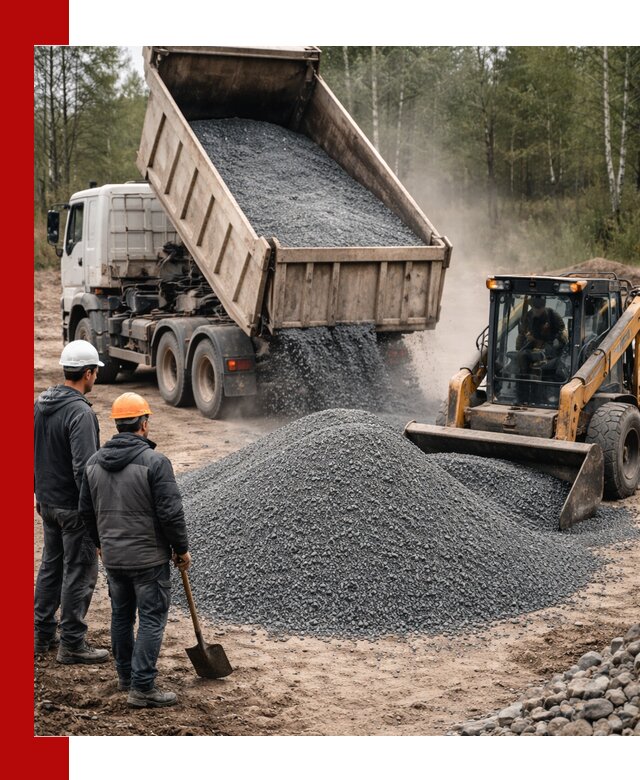 Гранитный отсев 0-5 с доставкой и разгрузкой в Чусовой