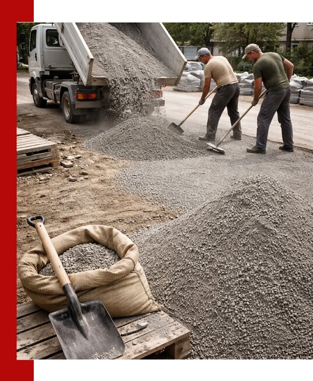 Отсев для тротуарной плитки в Чусовой — доставка и укладка