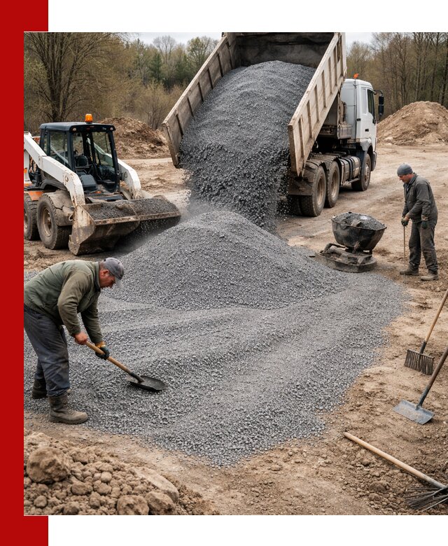 Отсев для подсыпки в Чусовой — доставка и подсыпка на участок