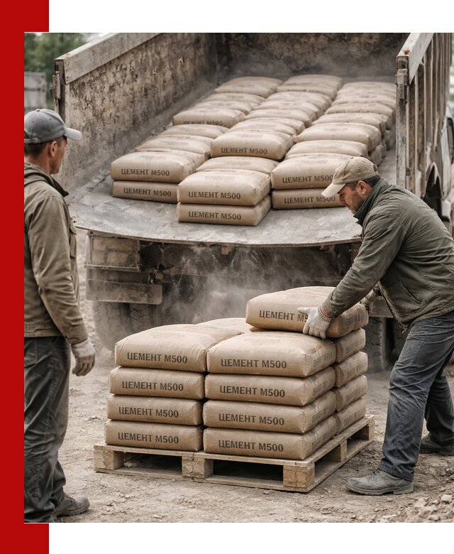 Цемент М500 с доставкой самосвалом в Чусовой