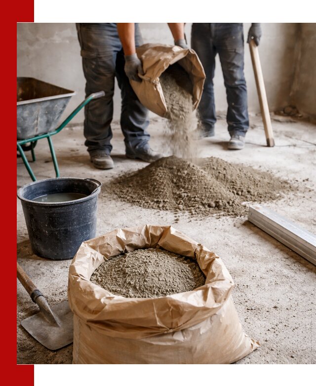 Доставка сухой смеси для стяжки в Чусовой