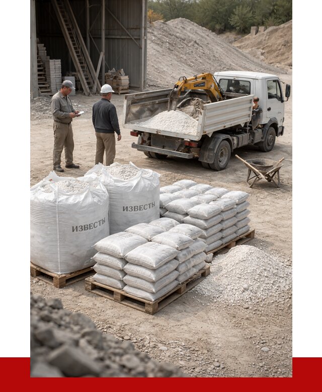 Известь строительная в Чусовой с доставкой от 4388 р. | ПРОНЕРУДЧсв