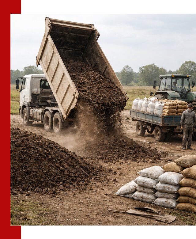 Доставка грунта и удобрений оптом в Чусовой для сельхоз и строительства