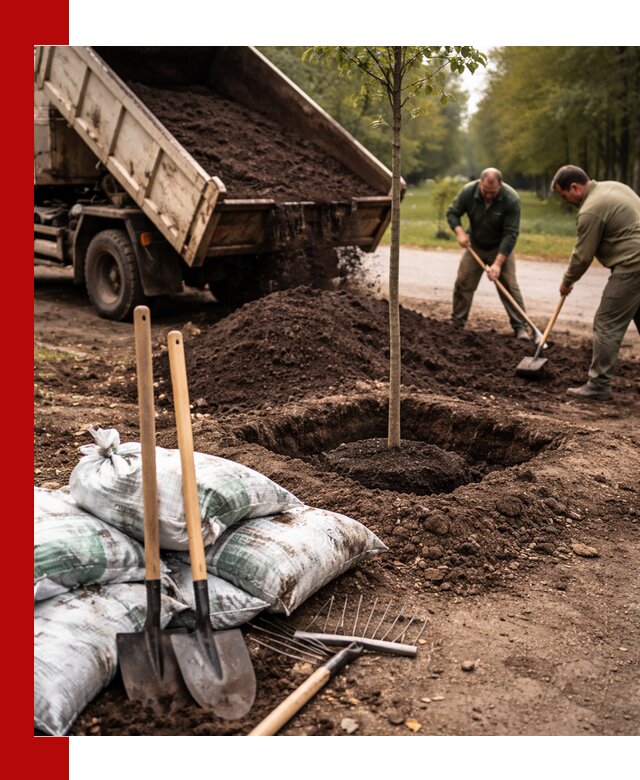Грунт для посадки деревьев в Чусовой — доставка и подготовка почвы
