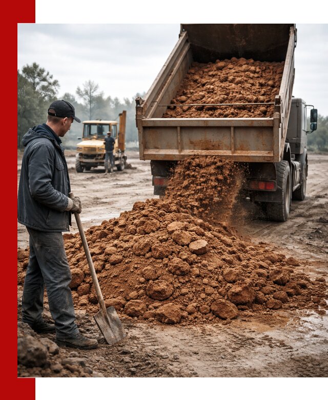 Глина для засыпки в Чусовой с доставкой самосвалами