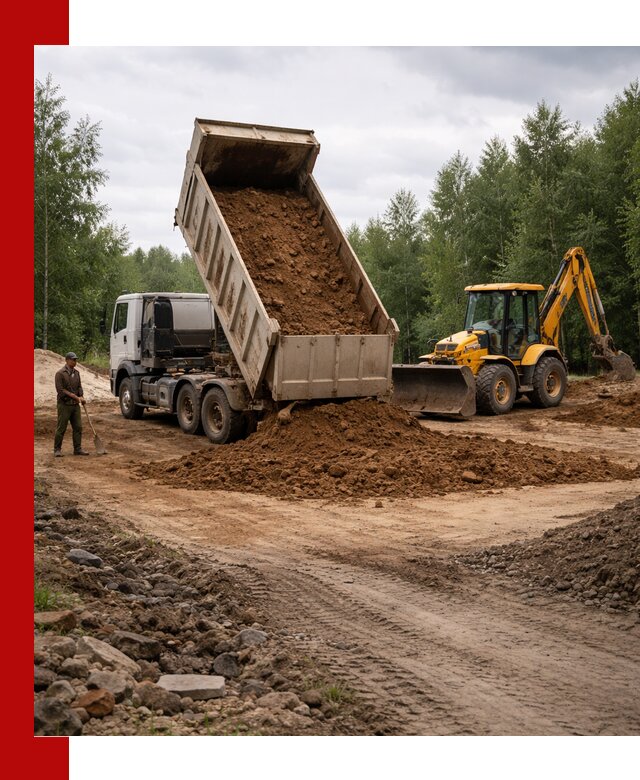 Доставка суглинка самосвалами в Чусовой подсыпка и планировка