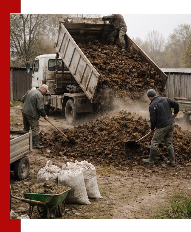 Доставка коровьего навоза самосвалом в Чусовой