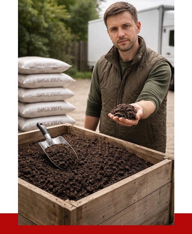 Купить биогумус в Чусовой с доставкой от 8881 р. за куб | ПРОНЕРУДЧсв