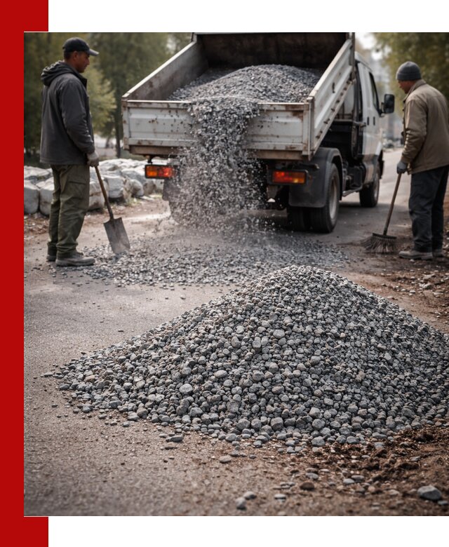 Гранитная крошка для посыпки дорог и тротуаров в Чусовой