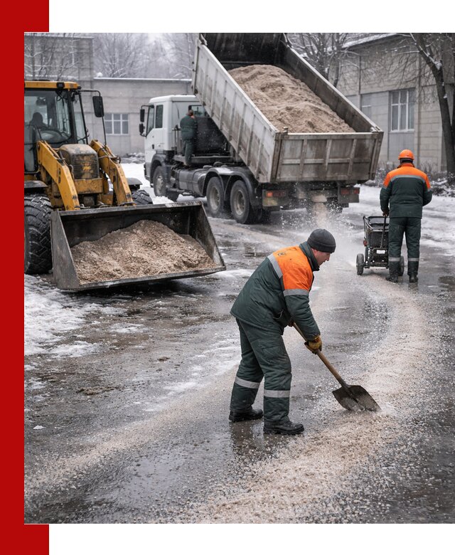 Реагент против гололеда с доставкой и нанесением в Чусовой