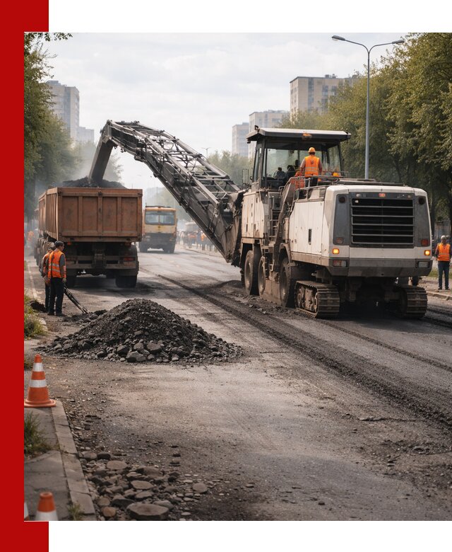 Фрезерованный асфальт в Чусовой — удаление и вывоз старого покрытия