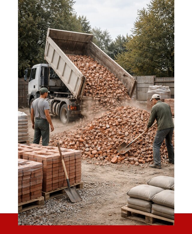 Бой кирпича в Чусовой с доставкой от 4388 руб/куб | ПРОНЕРУДЧсв