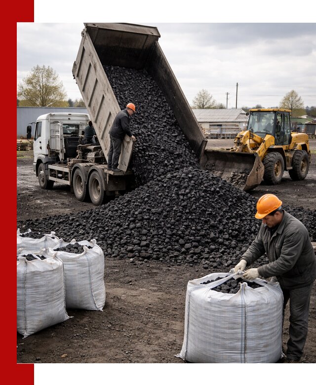 Доставка каменного угля в Чусовой оптом и в розницу
