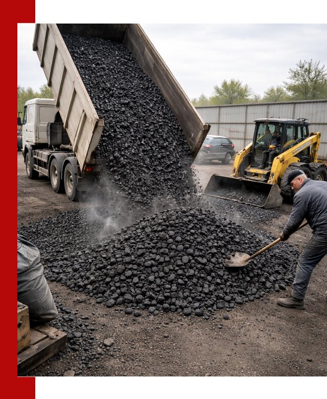 Доставка угля орех в Чусовой оптом и в розницу