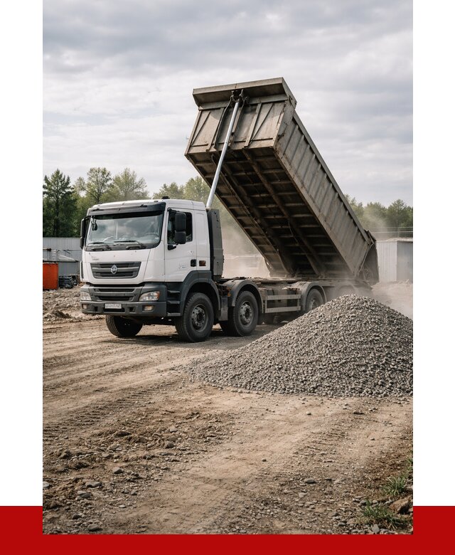 Доставка самосвалом 40 кубов в Чусовой от 9403 р. | ПРОНЕРУДЧсв