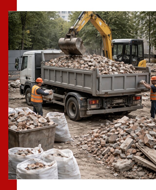 Вывоз строительного мусора в Чусовой с самосвалами и контейнерами